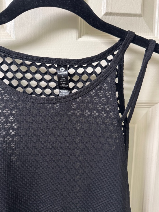 90 Degree By Reflex Black Mesh Strappy Tank Top size XL NWT - Picture 2 of 6